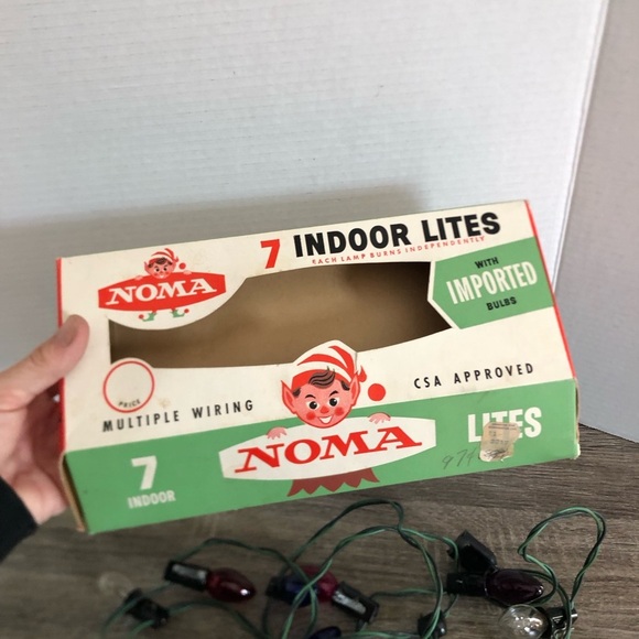 Vtg NOMA String Lights with Multicoloured Bulbs - Picture 5 of 7